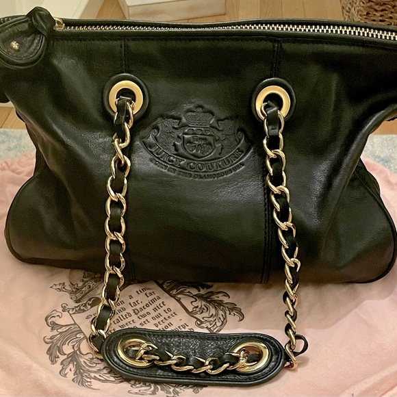 Juicy Couture Handbags - Rare Vintage Juicy Couture Leather Chain Link Shoulder Bag (New Condition)